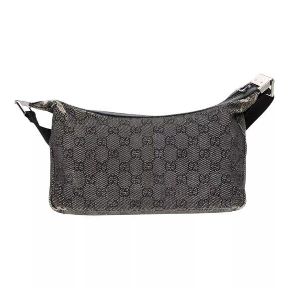 GUCCI GG Canvas Shoulder Bag Gray Silver - Picture 2 of 15